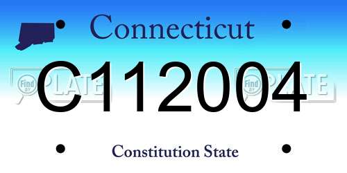 C112004 Connecticut License Plate