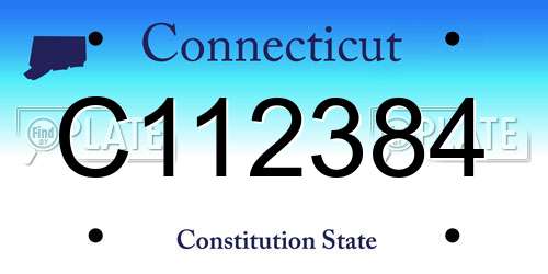 C112384 Connecticut License Plate