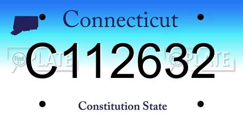 C112632 Connecticut License Plate