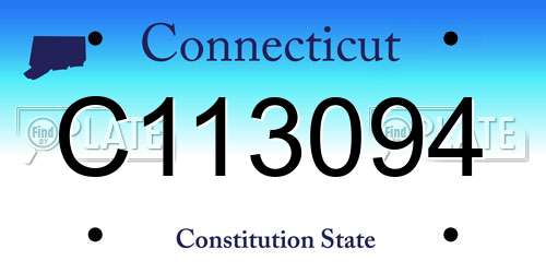 C113094 Connecticut License Plate