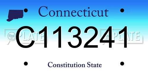 C113241 Connecticut License Plate