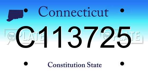 C113725 Connecticut License Plate