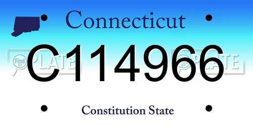 C114966 Connecticut License Plate