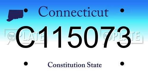C115073 Connecticut License Plate