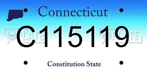 C115119 Connecticut License Plate