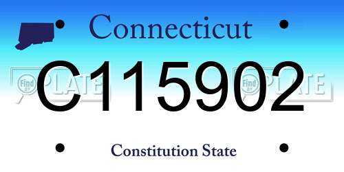 C115902 Connecticut License Plate