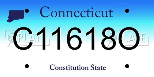 C11618O Connecticut License Plate