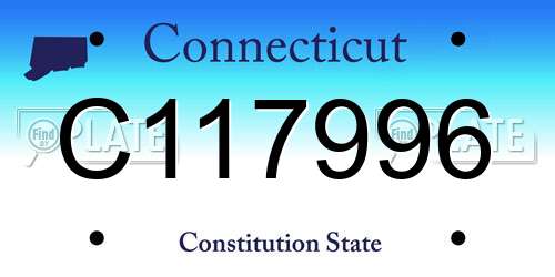 C117996 Connecticut License Plate