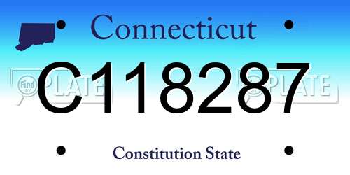 C118287 Connecticut License Plate