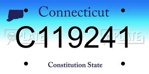 C119241 Connecticut License Plate