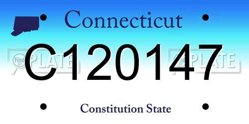 C120147 Connecticut License Plate