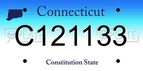 C121133 Connecticut License Plate
