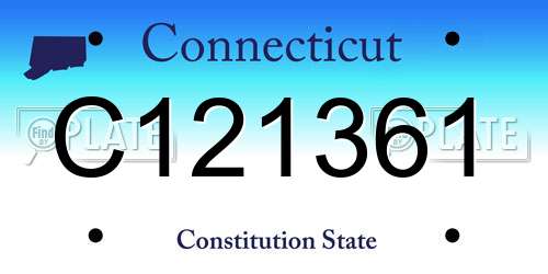 C121361 Connecticut License Plate