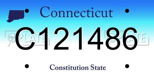 C121486 Connecticut License Plate