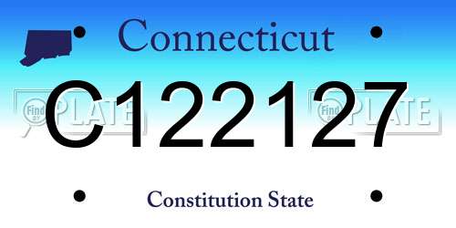 C122127 Connecticut License Plate