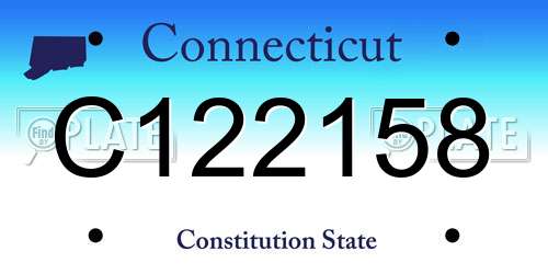 C122158 Connecticut License Plate
