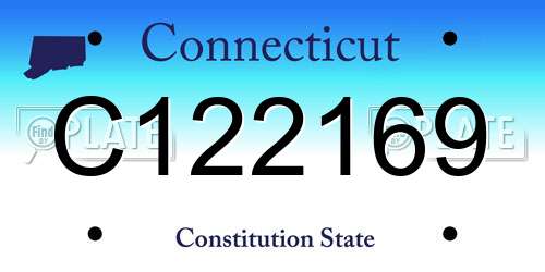C122169 Connecticut License Plate