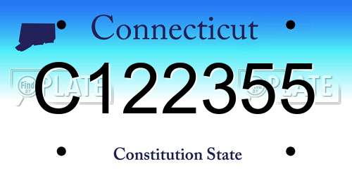 C122355 Connecticut License Plate