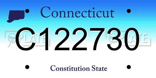 C122730 Connecticut License Plate