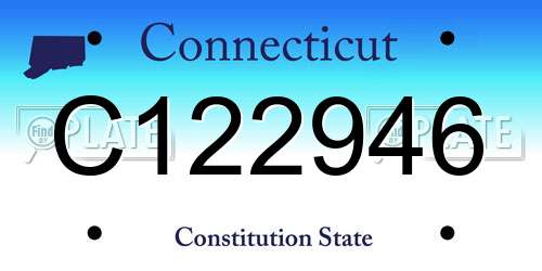 C122946 Connecticut License Plate