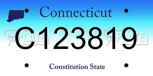 C123819 Connecticut License Plate