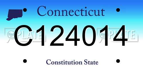 C124014 Connecticut License Plate