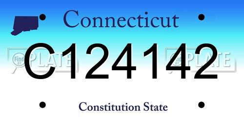 C124142 Connecticut License Plate