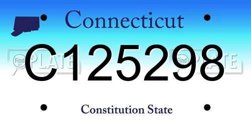 C125298 Connecticut License Plate