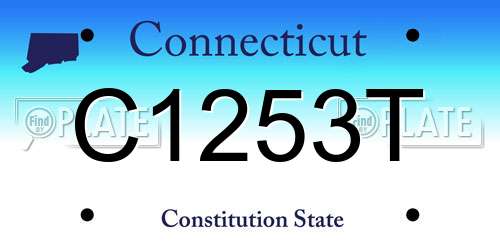 C1253T Connecticut License Plate