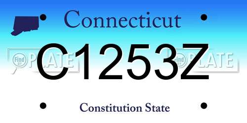 C1253Z Connecticut License Plate