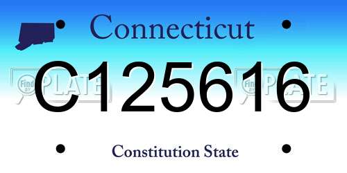 C125616 Connecticut License Plate