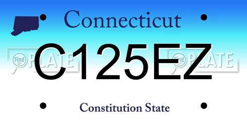 C125EZ Connecticut License Plate