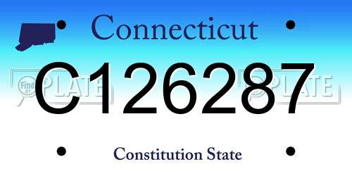 C126287 Connecticut License Plate