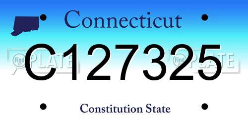C127325 Connecticut License Plate
