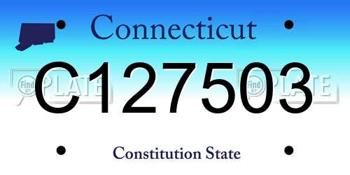 C127503 Connecticut License Plate