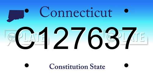 C127637 Connecticut License Plate