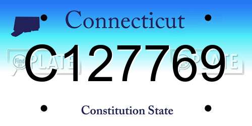C127769 Connecticut License Plate