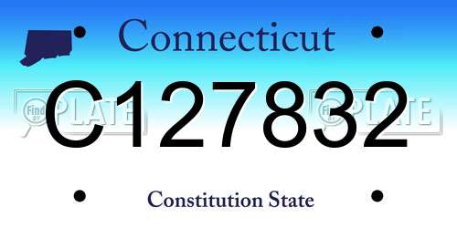 C127832 Connecticut License Plate