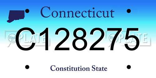 C128275 Connecticut License Plate