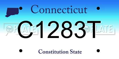 C1283T Connecticut License Plate