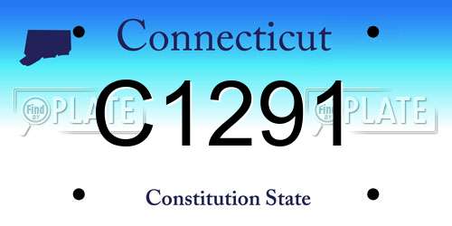 C1291 Connecticut License Plate