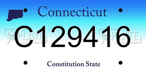 C129416 Connecticut License Plate