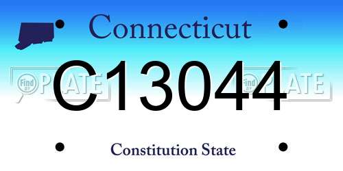 C13044 Connecticut License Plate
