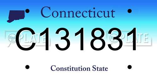 C131831 Connecticut License Plate