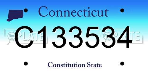 C133534 Connecticut License Plate
