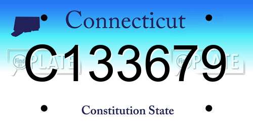 C133679 Connecticut License Plate