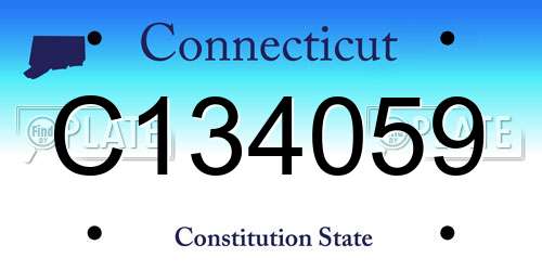 C134059 Connecticut License Plate