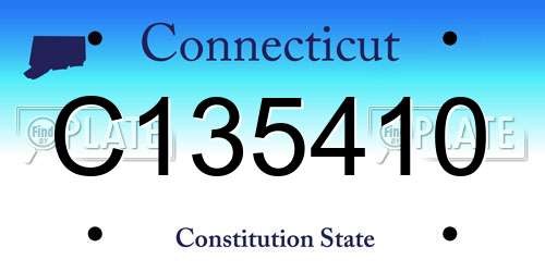 C135410 Connecticut License Plate