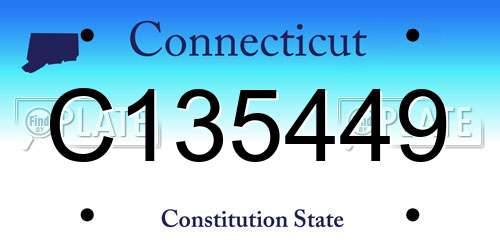 C135449 Connecticut License Plate