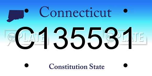 C135531 Connecticut License Plate